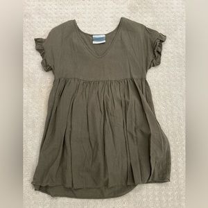 Dark green mini dress